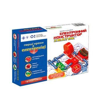 Конструктор Знаток "Перші кроки в електроніці" ZNATOK REW-K061, 15 схем, набір B фото