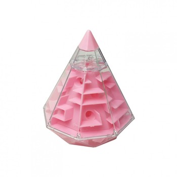 Головоломка 3D-лабиринт F-4 Пирамида (Розовый) фото