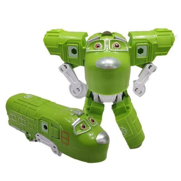 Дитячий трансформатор 2189 Роботний потяг (зелений) фото