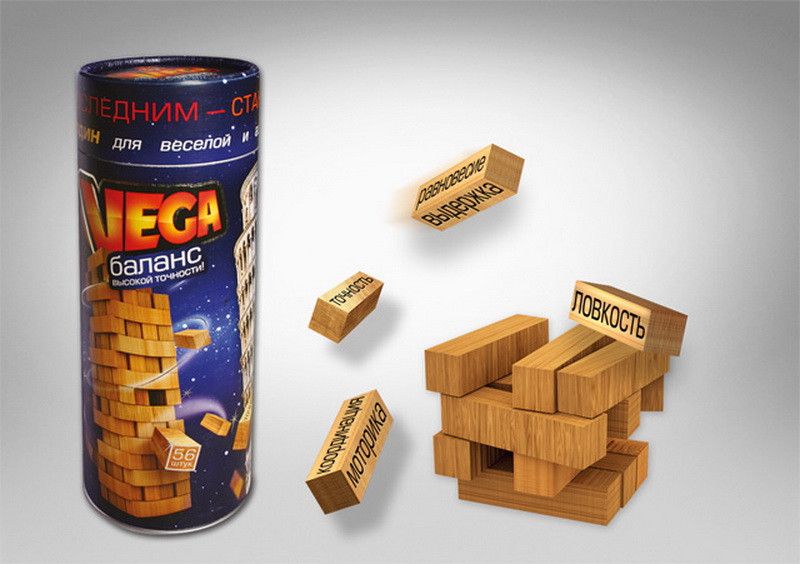 Настольная игра Джанга Vega 56 блоков Danko Toys 0042 фото