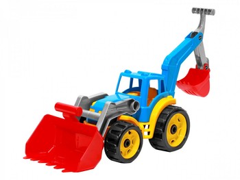 Детский игрушечный трактор 3671TXK с двумя ковшами (Разноцветный) фото