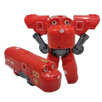 Детский трансформер 2189 Робот-поезд (Красный) фото