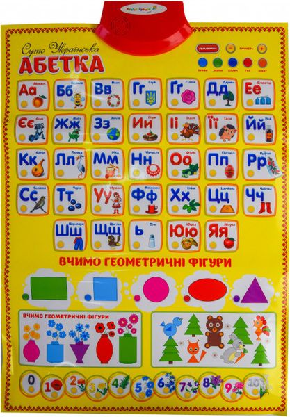 Детский интерактивный плакат "Абетка" PL-719-28 на укр. языке фото