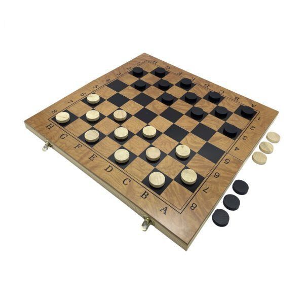 Набор настольных игр "Шахматы 3 в 1" Set3 NE-LG-12 нарды, шашки, шахматная доска 40х40 см фото