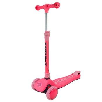 Самокат дитячий 3-х колісний Scooter SC2421(Pink) колеса що світяться, рожевий фото