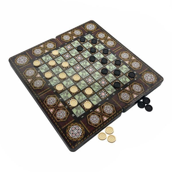 Набор настольных игр "Шахматы 3 в 1" Set3 NE-SP-SET-14 нарды, шашки, 40х40 см фото