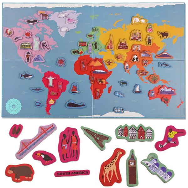 Магнитная карта Мира «Hello World», Mideer фото