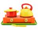 Детская игрушечная газовая плита 70408 с посудой фото 2 из 3