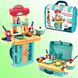 Дитяча іграшкова кухня у валізі з посудом та продуктами 008-976A фото 1 з 10