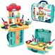 Дитяча іграшкова кухня у валізі з посудом та продуктами 008-976A фото 2 з 10