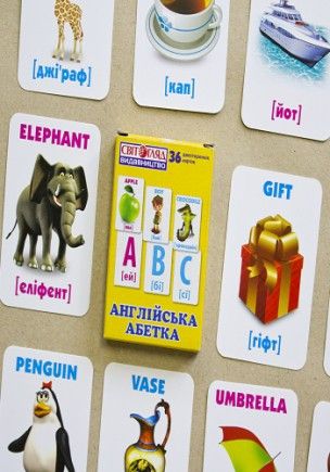 Детские развивающие карточки "Английский алфавит" 13106047, 36 карточек фото