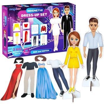 Настільна магнітна гра "Magnetic dolls" ML4032-09 EN 2 магнітні ляльки та 37 магнітів фото