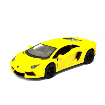 Колекційна іграшкова машинка MATTE LAMBORGHINI KT5370W інерційна Yellow фото