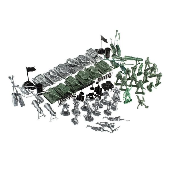 Детский игровой набор солдатиков "Сражение" 1-049 с танками фото